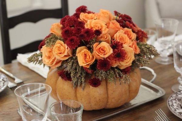 DIY Pumpkin Flower Vase