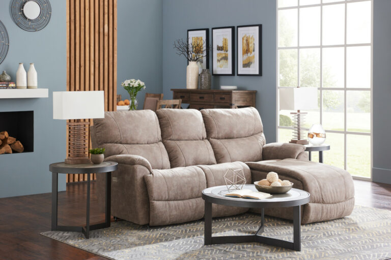 LaZBoyTrouperSectionalPetFriendlyFabricE153766Sable LaZBoy Southeast