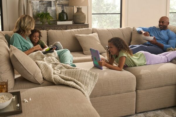 hosting guests: La-Z-Boy living room scene